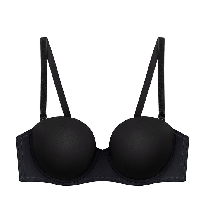 Simply Everyday Wired Push Up Detachable Bra - BLACK-COMBINATION