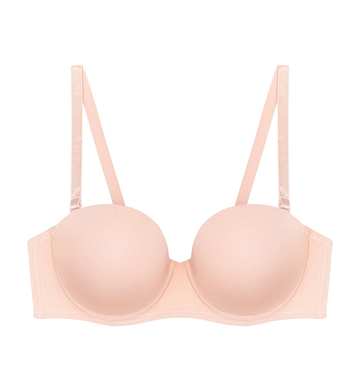 Simply Everyday Wired Push Up Detachable Bra - PINK- LIGHT COMBINATION