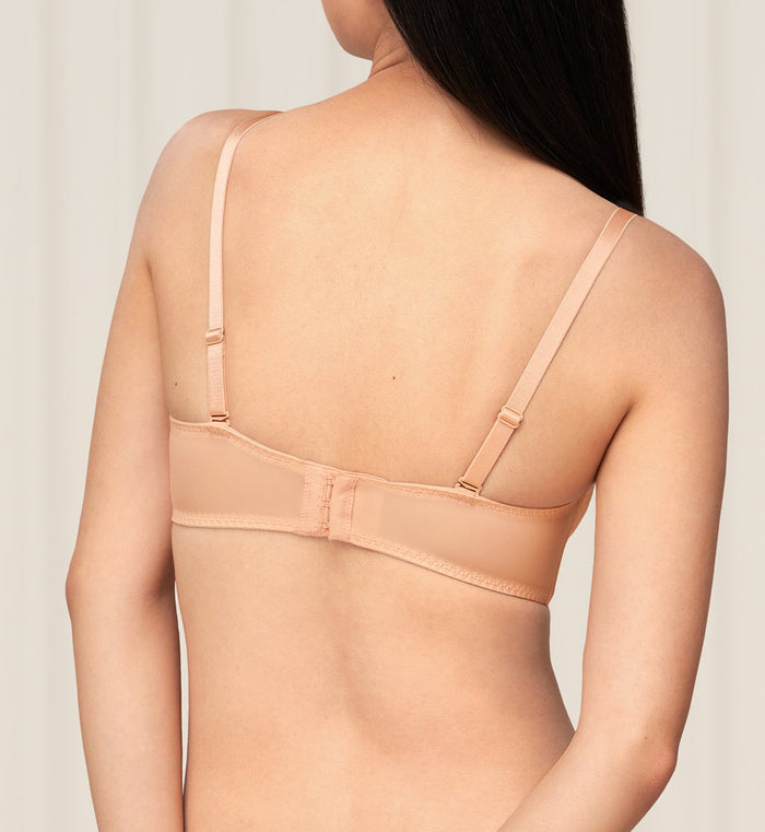 SIMPLY FASHION BLOSSOM WIRED PADDED DETACHABLE BRA - ORANGE HIGHLIGHT