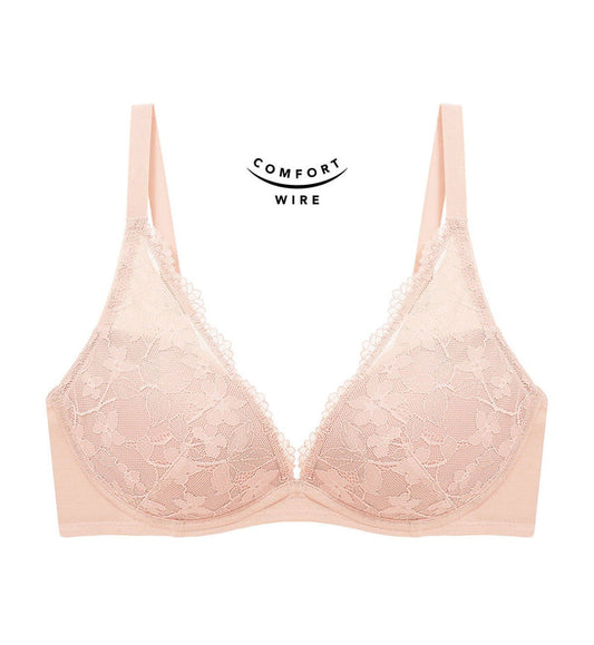 Simply Modern Larkspur Wired Push Up Deep V Bra - FOUNDATION NUDE