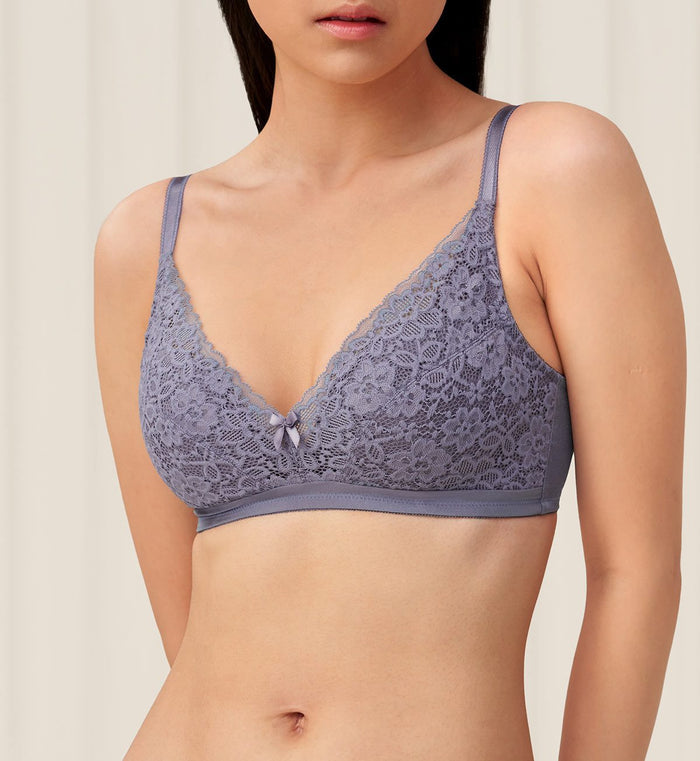 SIMPLY NATURAL BEAUTY NON-WIRED PADDED BRA - TWILIGHT BLUE