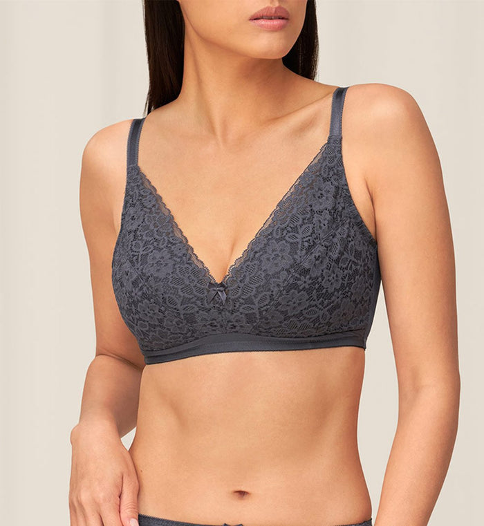 Simply Natural Beauty Non-Wired Padded Bra - PEBBLE GREY