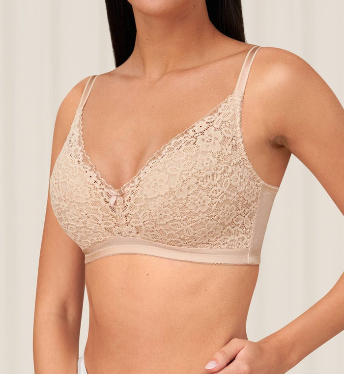 Simply Natural Beauty Non-Wired Padded Bra - NUDE BEIGE