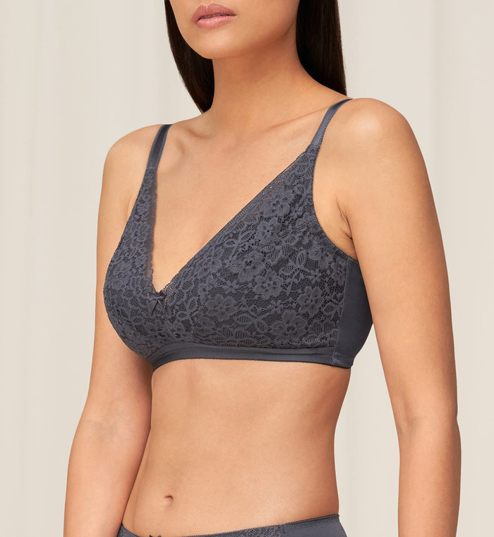 Simply Natural Beauty Non-Wired Padded Bra - PEBBLE GREY