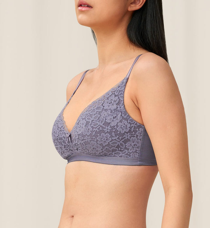 SIMPLY NATURAL BEAUTY NON-WIRED PADDED BRA - TWILIGHT BLUE