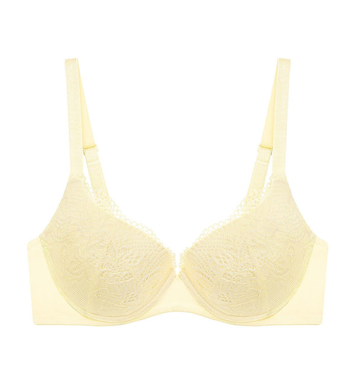 SIMPLY STYLE LARKSPUR WIRED PADDED HALF CUP BRA - HONEY YELLOW