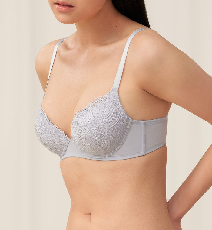 Simply Style Larkspur Wired Padded Half Cup Bra - FEATHER