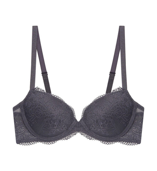 SIMPLY STYLE LARKSPUR WIRED PUSH UP BRA - GREY COMBINATION