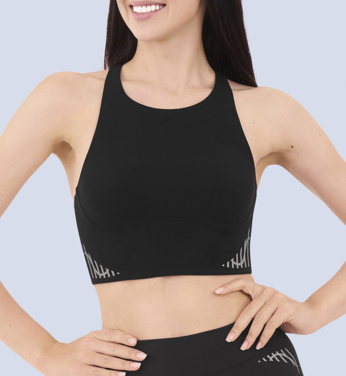 SLOGGI GET ACTIVE CROP TOP - BLACK