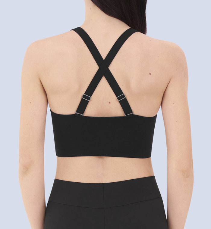 SLOGGI GET ACTIVE CROP TOP - BLACK