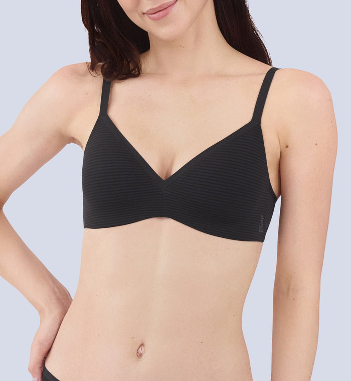 SLOGGI ZERO FEEL AIR PUSH UP BRA - BLACK