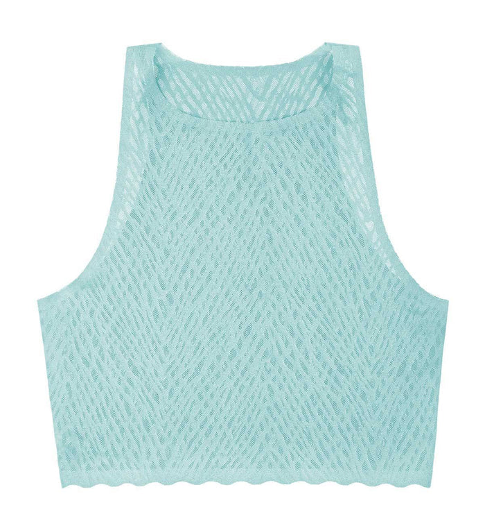 SLOGGI ZERO FEEL BLISS CROP TOP - MISTY TURQUOISE