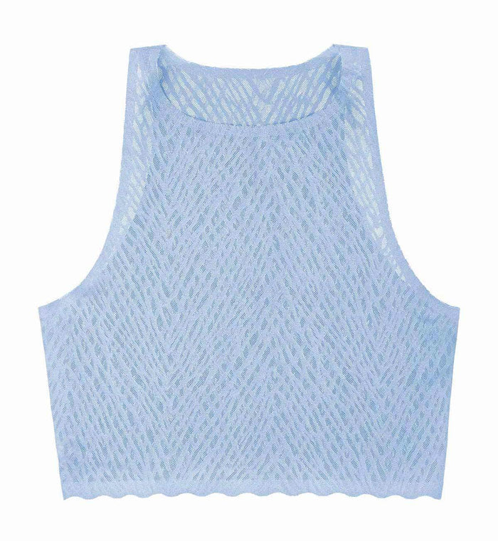 SLOGGI ZERO FEEL BLISS CROP TOP - BLUISH GRAY