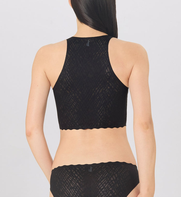 SLOGGI ZERO FEEL BLISS CROP TOP - BLACK