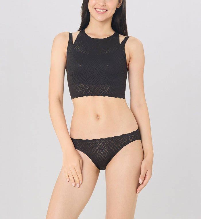 SLOGGI ZERO FEEL BLISS CROP TOP - BLACK