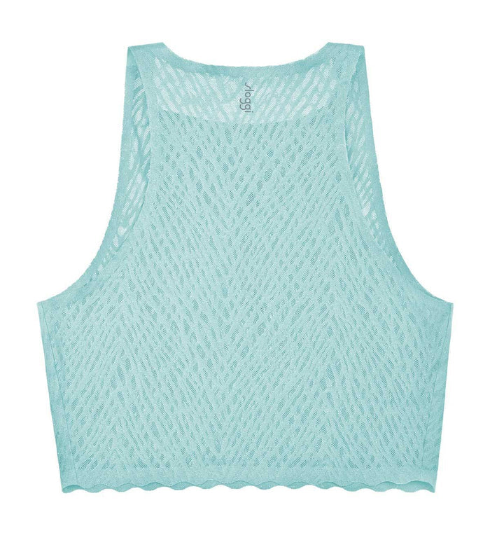 SLOGGI ZERO FEEL BLISS CROP TOP - MISTY TURQUOISE