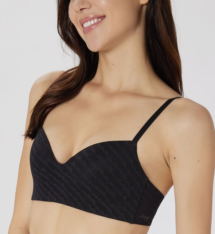 SLOGGI ZERO LACY BRA - BLACK