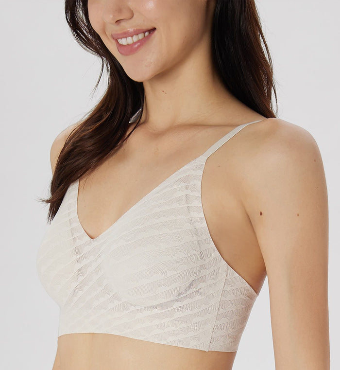 SLOGGI ZERO LACY PUSH UP BRA - NATUREL