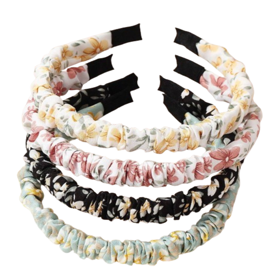 group picture of all the floral headbands