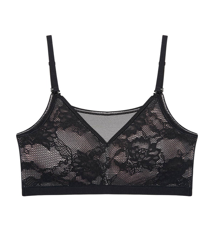 SMART DECO NON-WIRED PADDED BRALETTE - BLACK
