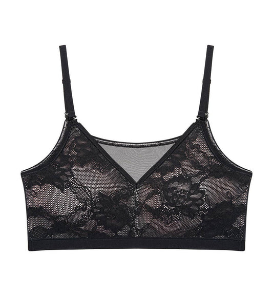 SMART DECO NON-WIRED PADDED BRALETTE - BLACK