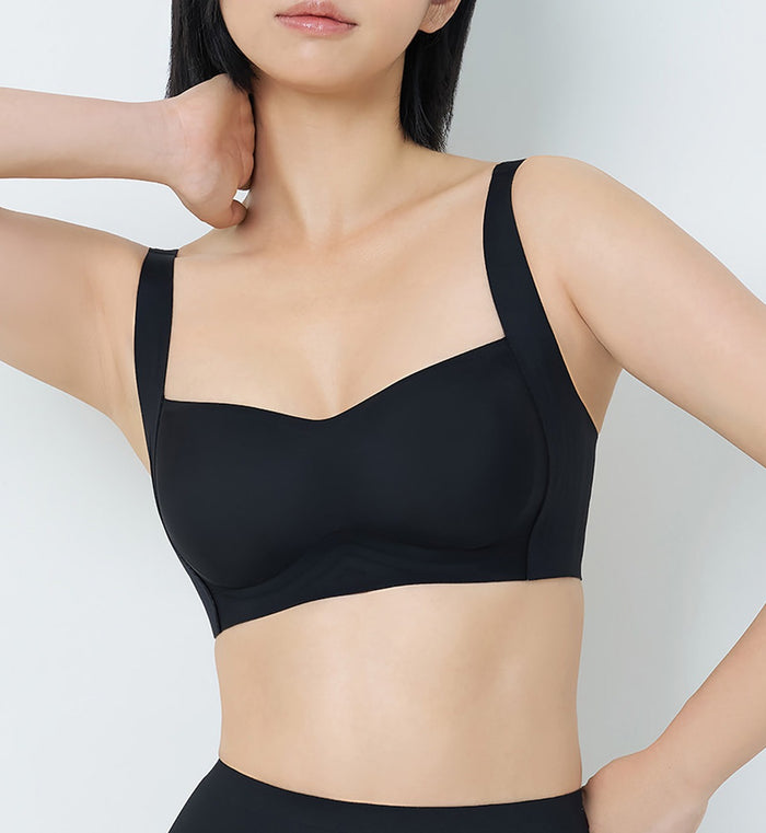 Smooth Infinity Non-Wired Padded Bra - BLACK