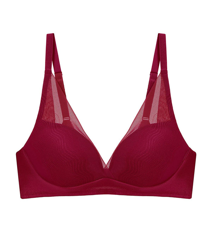 SMOOTH SENSATION MAGIC PUSH UP DEEP V BRA - RUMBA RED