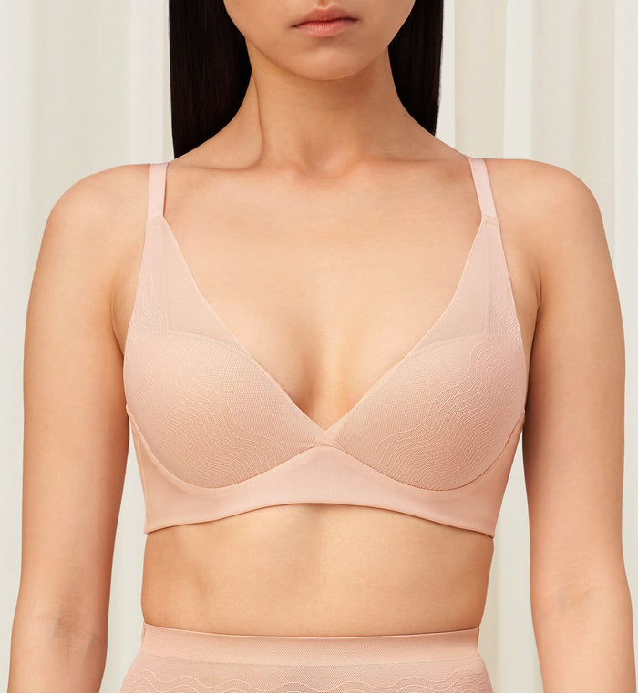 SMOOTH SENSATION MAGIC PUSH UP DEEP V BRA - FIG PINK