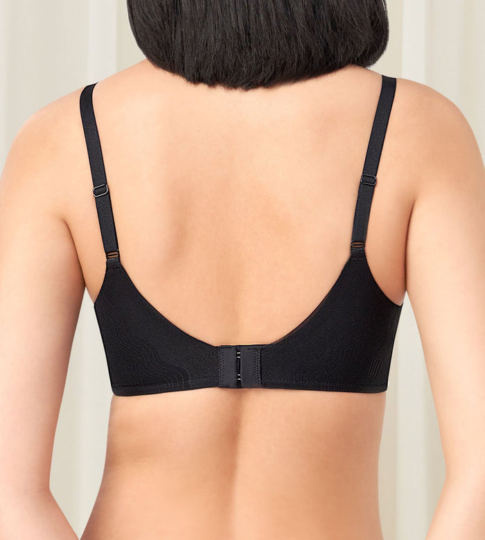 Smooth Sensation Magic Push Up Deep V Bra - BLACK
