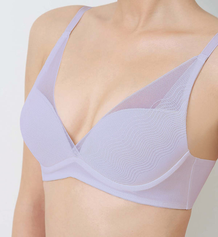 Smooth Sensation Magic Push Up Deep V Bra - MISTY LILAC