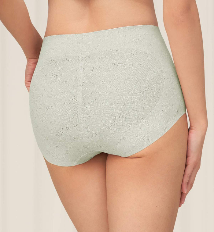 SMOOTHING LACE BODY SHAPING BRIEF - FOREST FROST