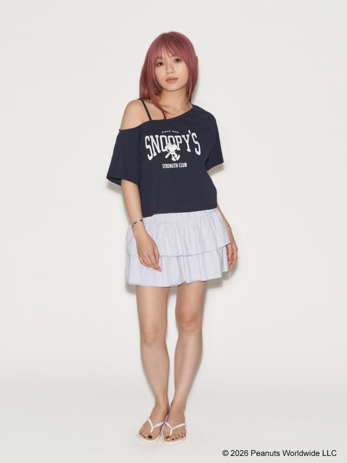 Snoopy Collection, One Shoulder Tee