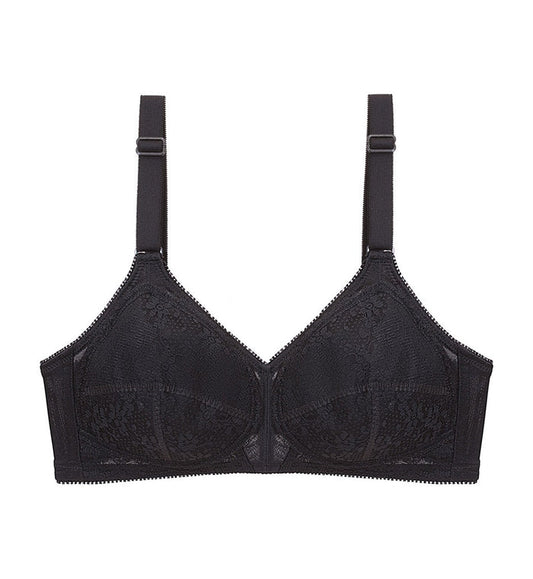 SOLFEGE NON WIRED PADDED BRA - BLACK