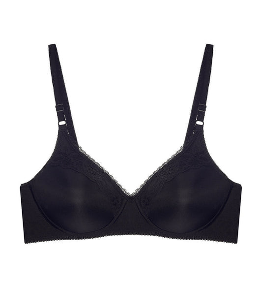 SOLFEGE NON WIRED PADDED BRA - BLACK