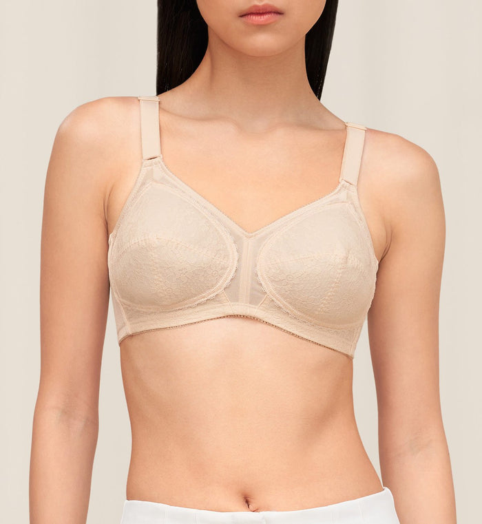 SOLFEGE NON WIRED PADDED BRA - FRESH POWDER