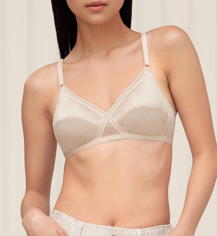 SOLFEGE NON WIRED PADDED BRA - FRESH POWDER