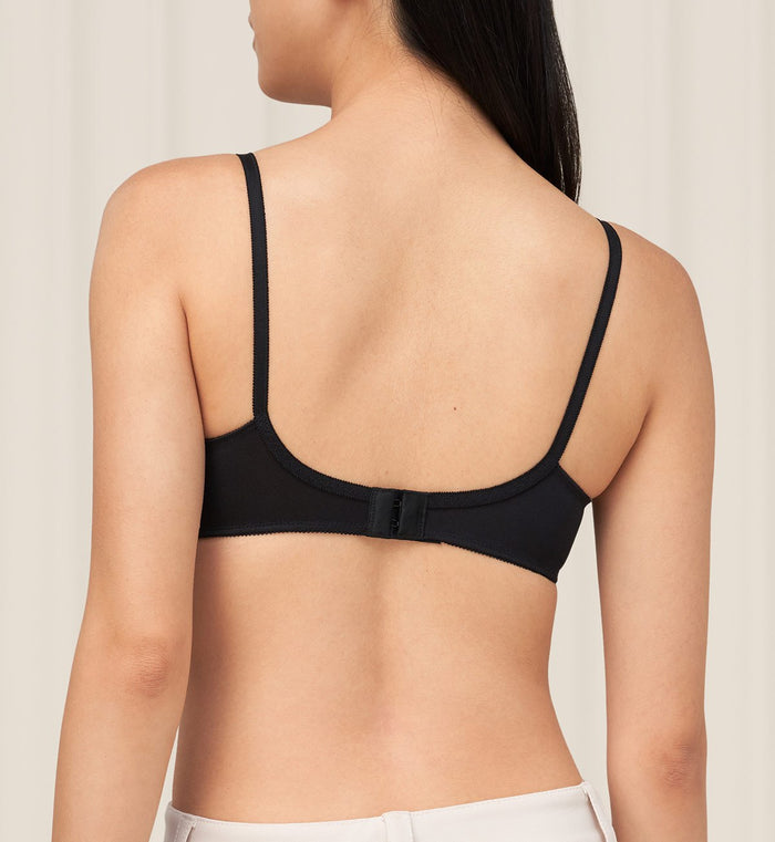 SOLFEGE NON WIRED PADDED BRA - BLACK