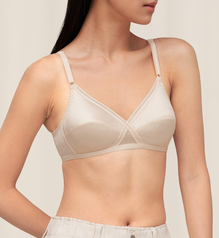 SOLFEGE NON WIRED PADDED BRA - FRESH POWDER