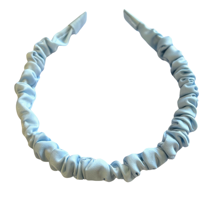 blue ruched headband