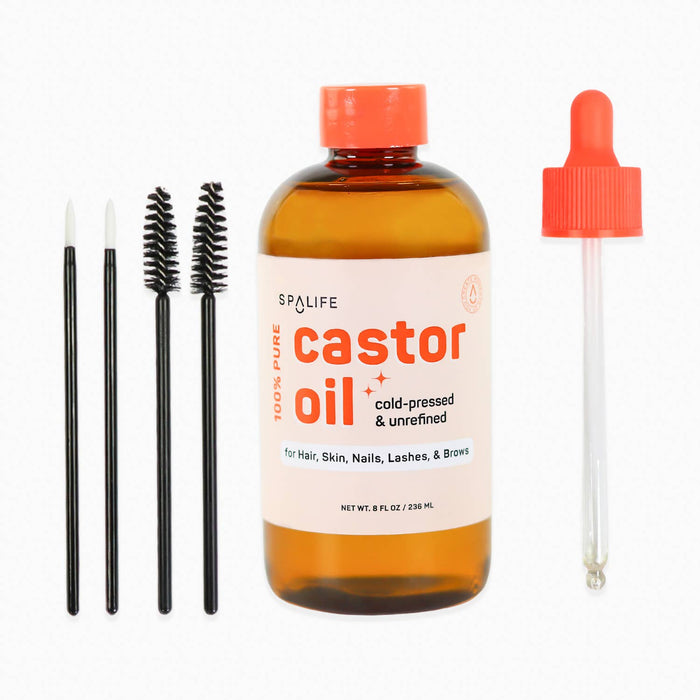 SPA LIFE Castor Oil 100% Pure - For Hair, Skin, Nails, Lashes & Brows