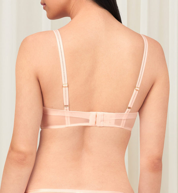SPRING EMBROIDERY NON-WIRED PADDED BRA - FRESH HONEY