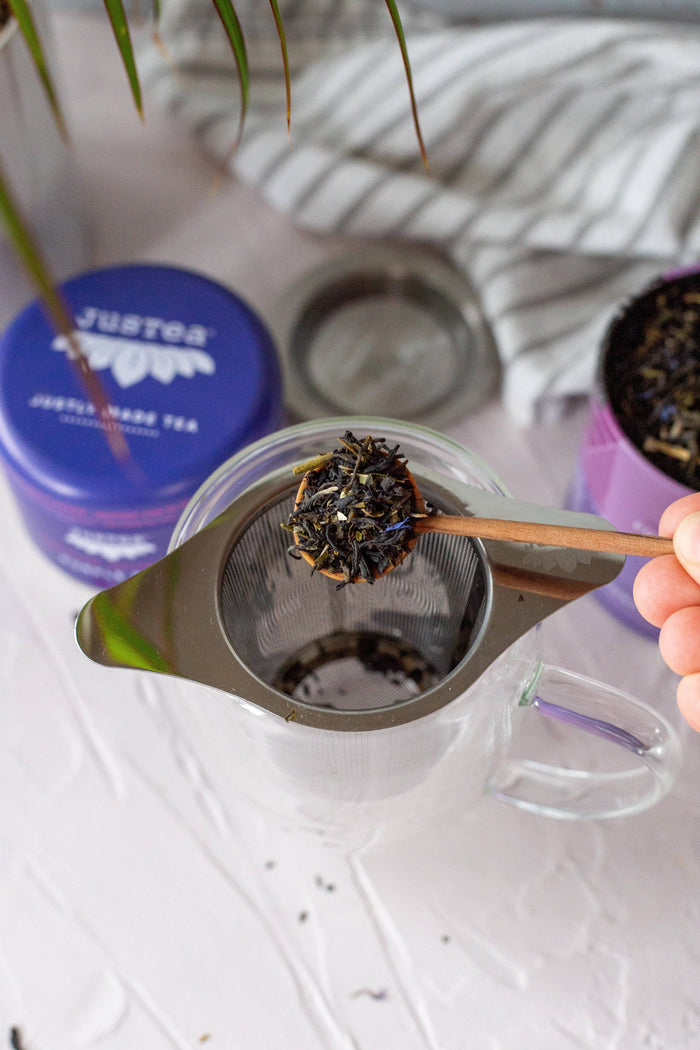 Tea Infuser with Dual-use Coaster Lid - Tea Steeper Strainer