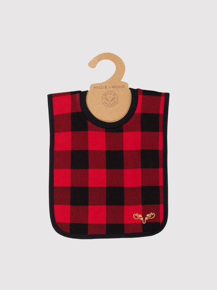Thermal Buffalo Plaid Infant Bib - Millie + Moose