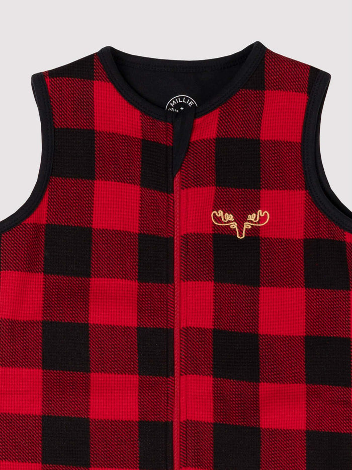 Thermal Buffalo Plaid Infant Sleepsack - Millie + Moose