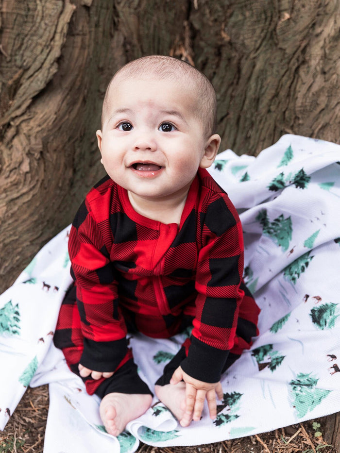 Thermal Cabin In The Woods Baby Blanket - Millie + Moose