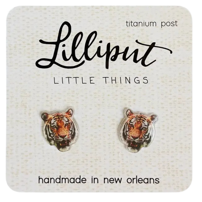 LSU tiger earrings