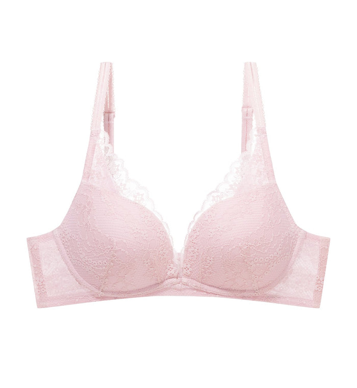 Tri-Air Lite Breeze Non-Wired Push Up Deep V Bra - ROSE