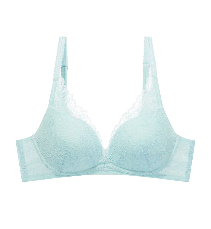 Tri-Air Lite Breeze Non-Wired Push Up Deep V Bra - MISTY TURQUOISE