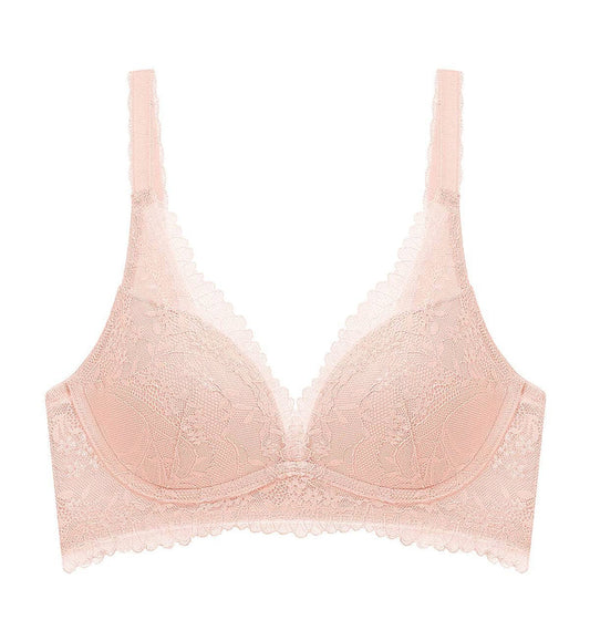 Tri-Air Lite Delight Non-Wired Push Up Deep V Bra - SOFT MAUVE