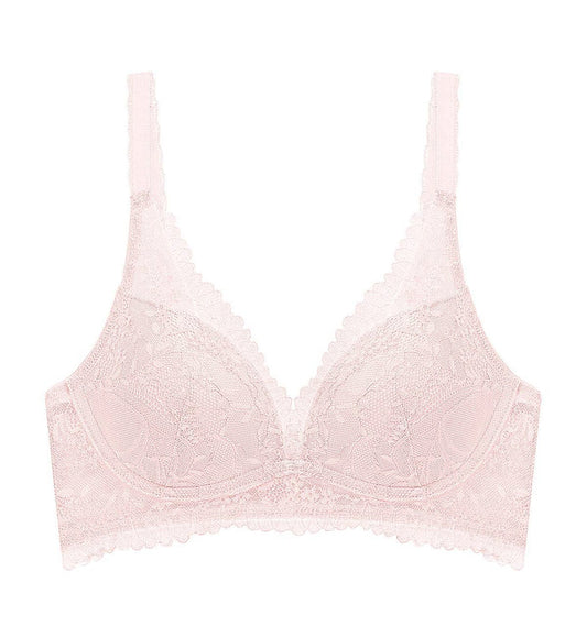 Tri-Air Lite Delight Non-Wired Push Up Deep V Bra - BRUSHED PINK